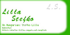 lilla stefko business card